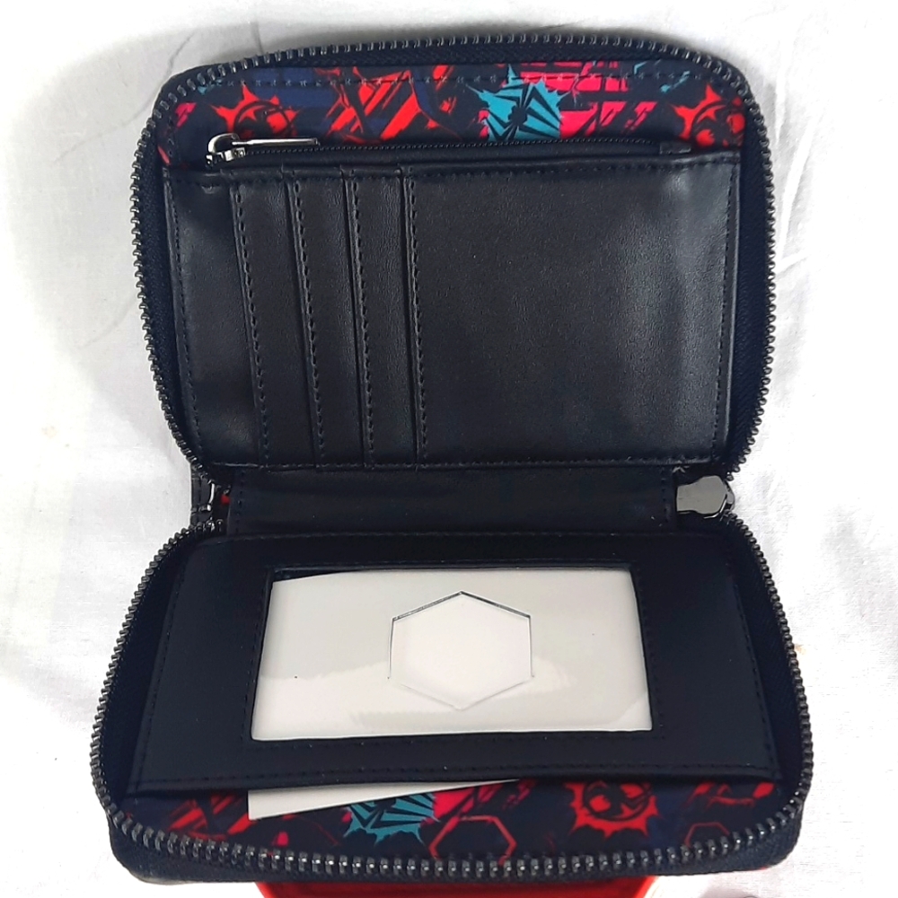 Loungefly Spiderman Spiderverse Lenticular Glow in The Dark Wallet Zip Around - Picture 8 of 11